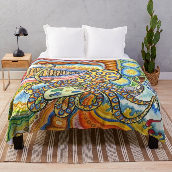 Item preview, Octopia - artsy octopus painting the colors in its life designed and sold by Octopiadesign.