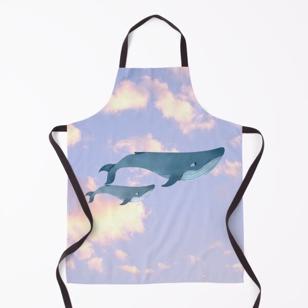 Item preview, Flying whales in pastel cloudy sky designed and sold by Koalaslifestyle.