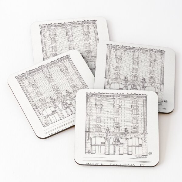 Item preview, Chicago Small Building #15 - Rogers Park (Black and White) designed and sold by chaszmathieu.