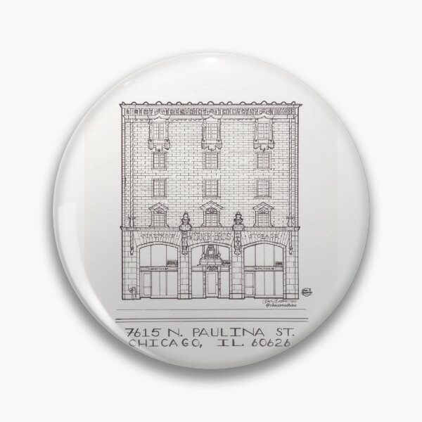 Item preview, Chicago Small Building #15 - Rogers Park (Black and White) designed and sold by chaszmathieu.