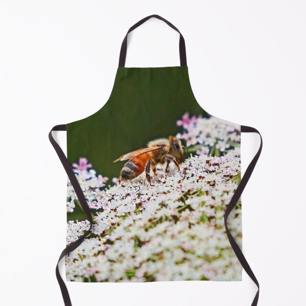 Item preview, Bee pollinating white flower designed and sold by NJH110.
