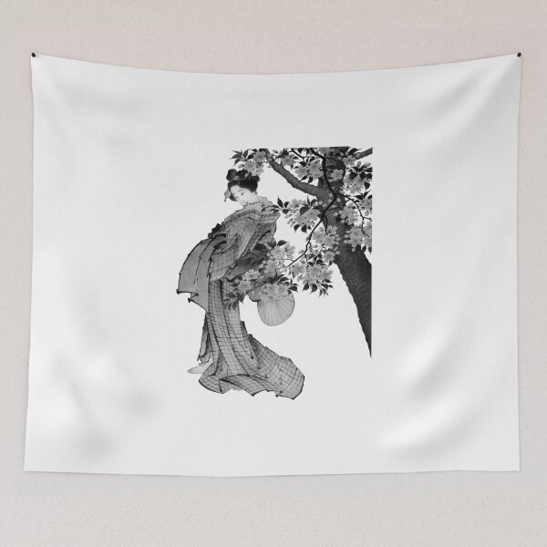 Item preview, Geisha sakura flowers, oiran, maiko, traditional geisha designed and sold by shodark.