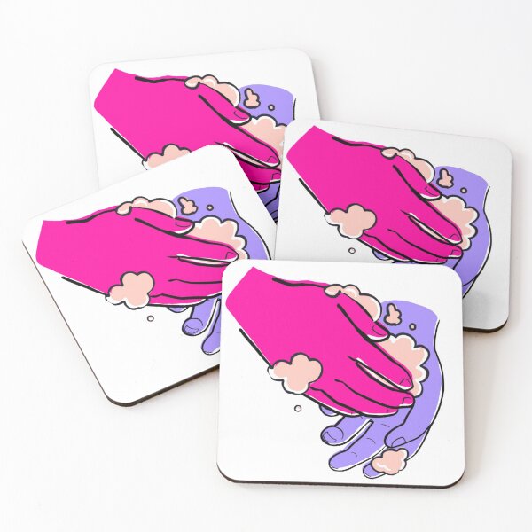 Item preview, Wash Hands - purple designed and sold by MakeMoreArt.