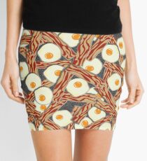 Bacon and Eggs Pattern Mini Skirt