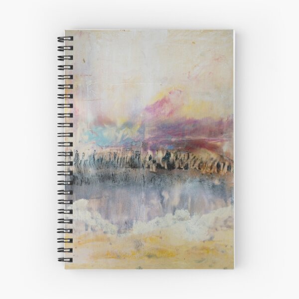 Item preview, Creamy Sky and Earth, Pastel Encaustic Landscape designed and sold by pallidfeather.