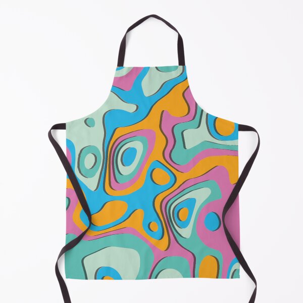 Item preview, Abstract retro 70s topography map designed and sold by MDKawaii.