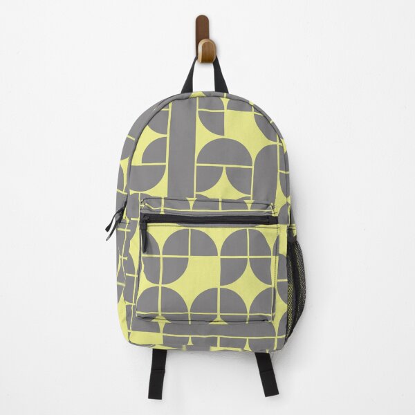 Item preview, Semicircles Vintage Mid Century Revival gray - yellow designed and sold by Move-Art.