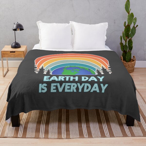 Item preview, Earth Day is Every Day Retro Faded Sunset and Rainbow designed and sold by Rabbitti.