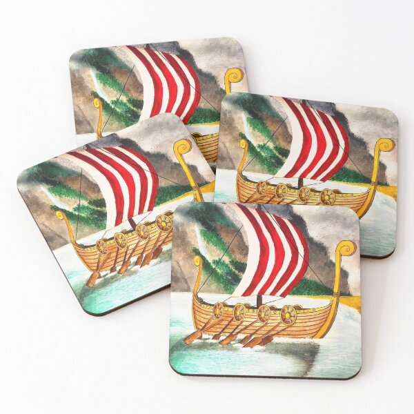Item preview, Remote Vikings Ship Landscape designed and sold by JeysArtDesign.