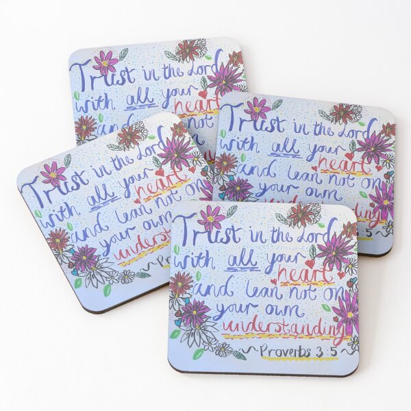 Item preview, 'TRUST WITH ALL YOUR HEART' - Faith Inspired Calligraphy Artwork designed and sold by MeganMead.
