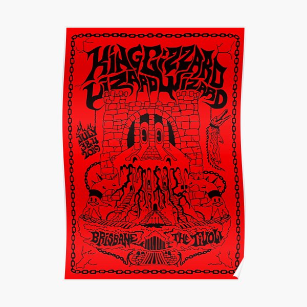 King Gizzard and The Lizard Wizard's Brisbane Gig Poster Poster