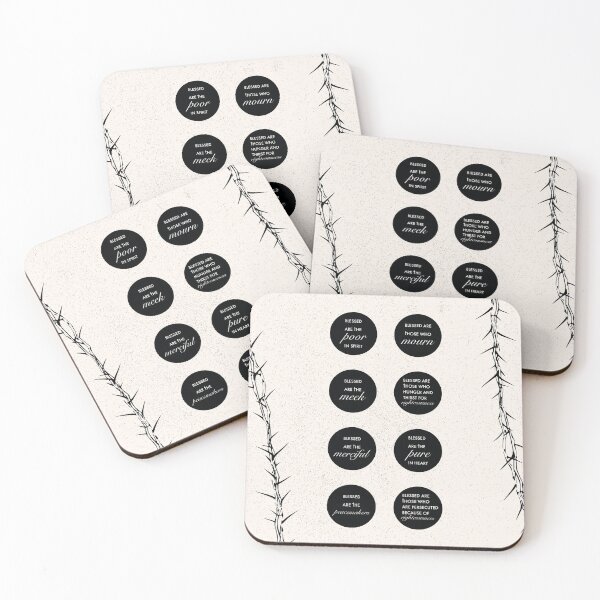 Item preview, The Beatitudes Minimalist Art - Light Colour Scheme designed and sold by PilgrimageShop.