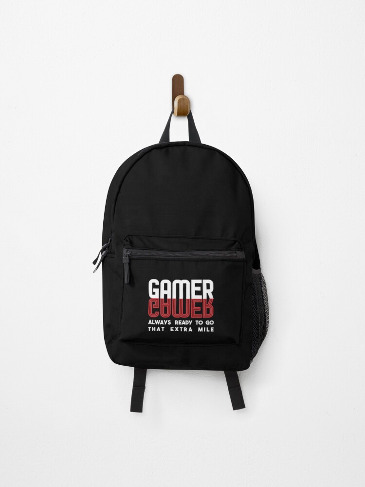 Thumbnail 1 of 3, Backpack, Gamer Humor Text Graphics designed and sold by coldgrey2.