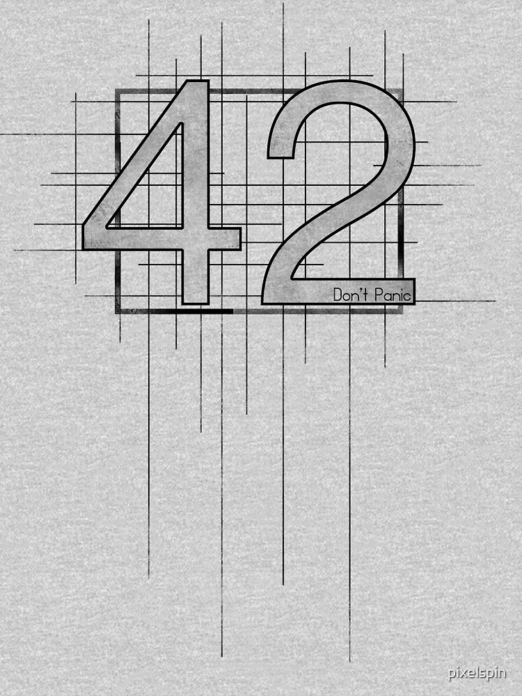 hitchhiker's guide to the galaxy 42 shirt
