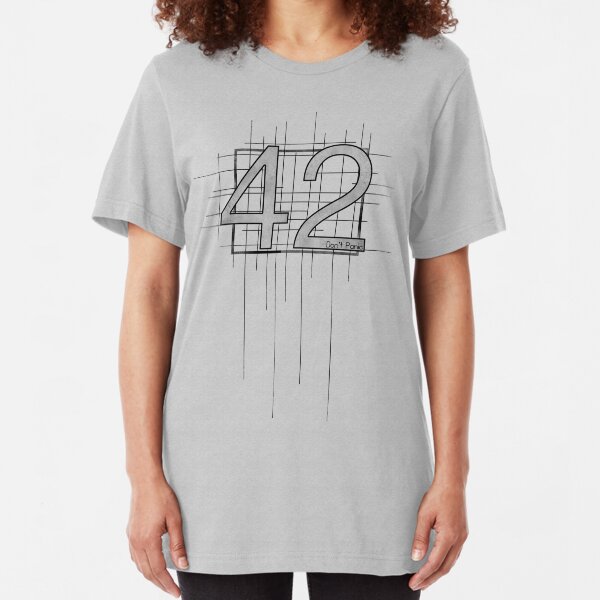 Hitchhiker's Guide to the Galaxy - 42 Slim Fit T-Shirt