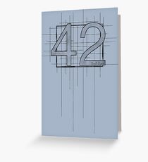 Hitchhiker's Guide to the Galaxy - 42 Greeting Card