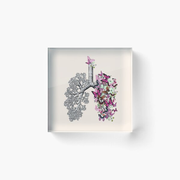 Item preview, lungs purple butterflies, anatomy art, watercolor designed and sold by Collagedream.