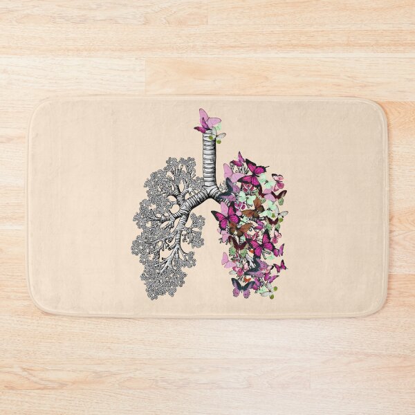 Item preview, lungs purple butterflies, anatomy art, watercolor designed and sold by Collagedream.