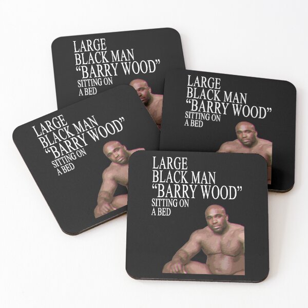 Item preview, Large Black Man Barry Wood Sitting On a Bed designed and sold by Alex3214.