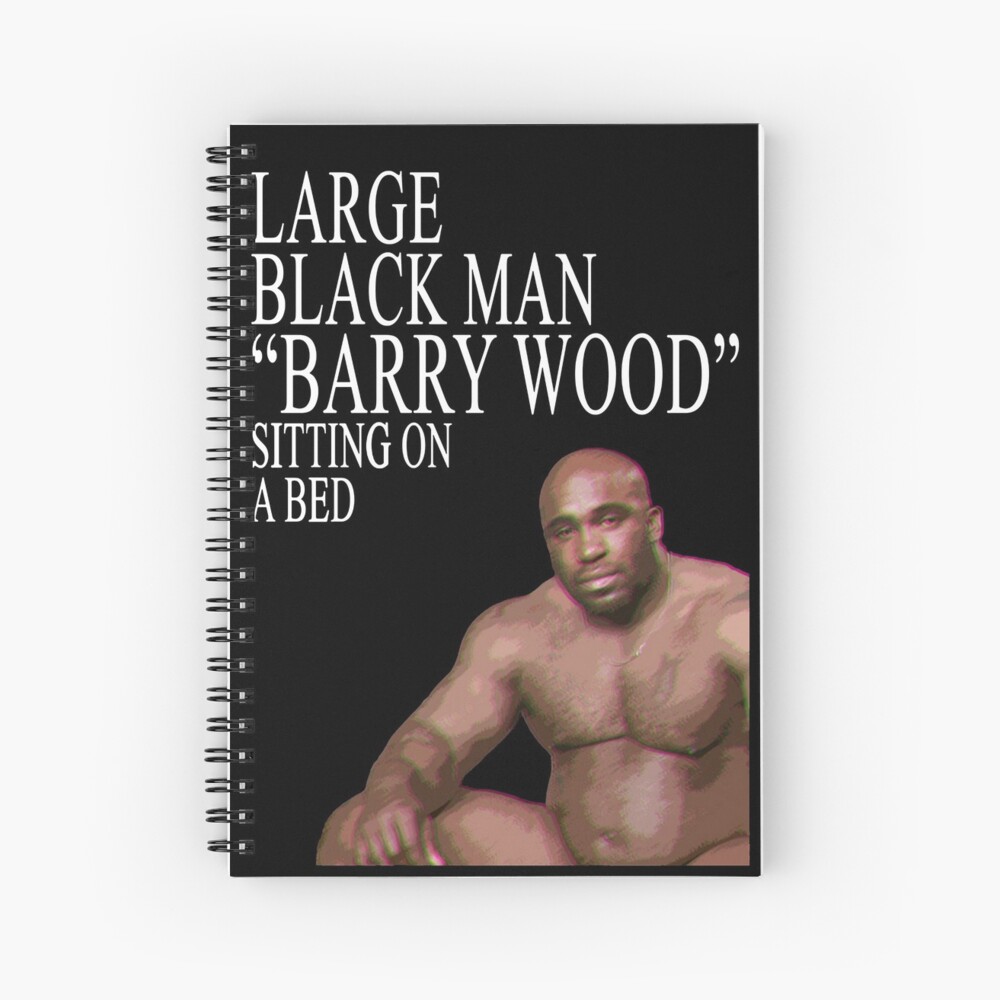 Large Black Man Barry Wood Sitting On a Bed | Journal