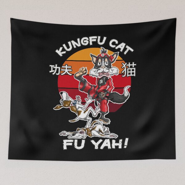 Item preview, Kungfu Cat Funny Kung fu Fighting Cat designed and sold by Status71.