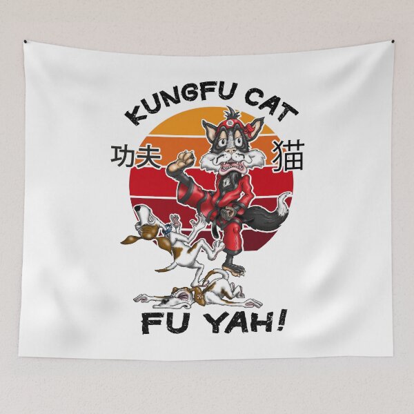 Item preview, Kungfu Cat Funny Kung fu Fighting Cat designed and sold by Status71.