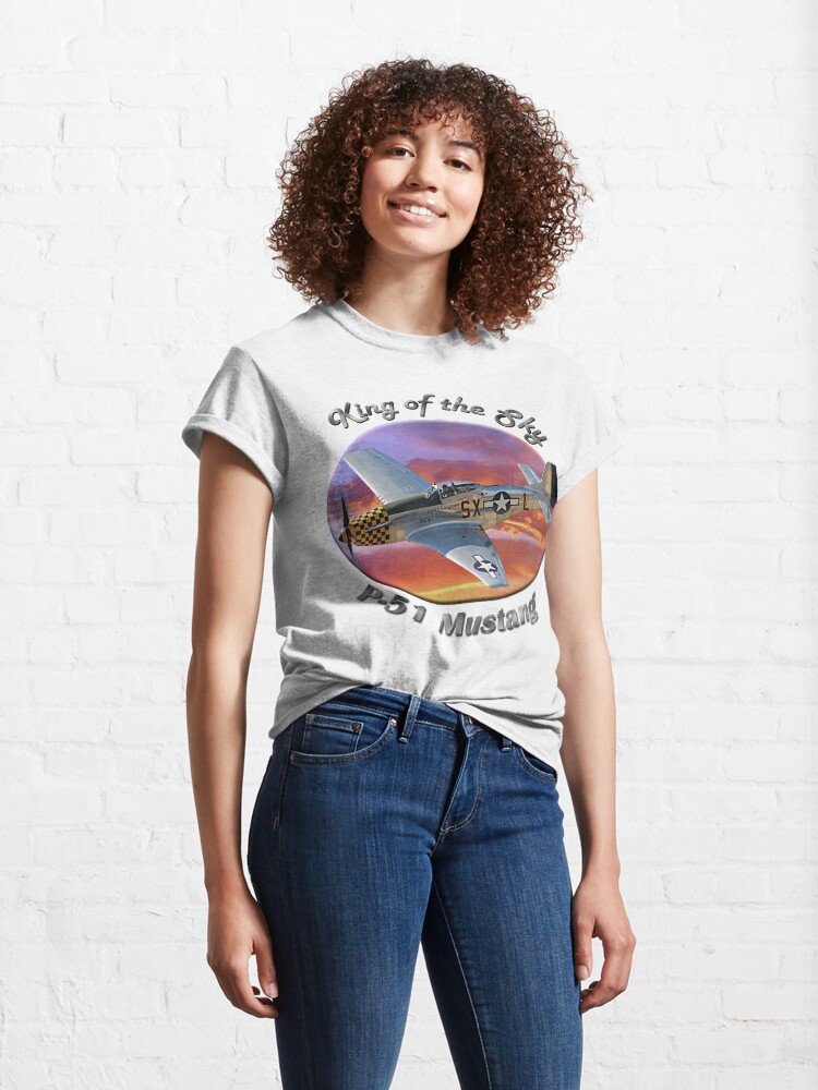 Alternate view of P-51 Mustang King of the Sky Classic T-Shirt