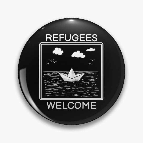 Item preview, Refugees Welcome Refugee Protest Boat Gift designed and sold by CreatDifference.