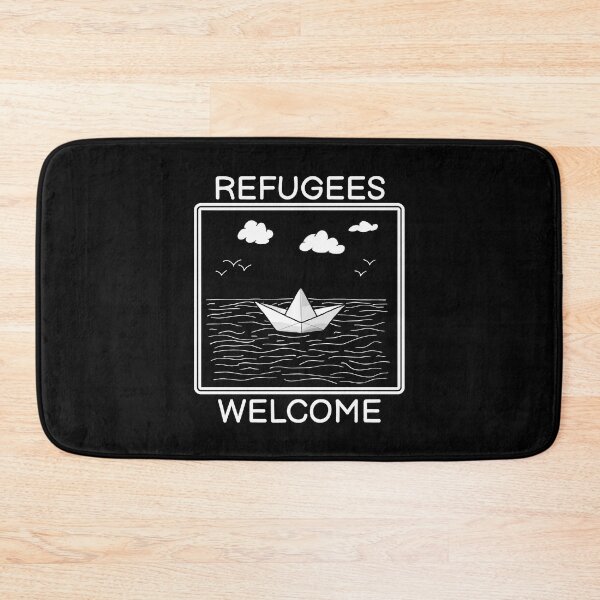 Item preview, Refugees Welcome Refugee Protest Boat Gift designed and sold by CreatDifference.