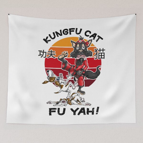 Item preview, Kungfu Cat Funny Kung fu Fighting Cat designed and sold by Status71.