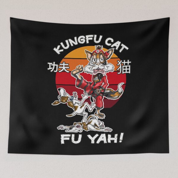 Item preview, Kungfu Cat Funny Kung fu Fighting Cat designed and sold by Status71.