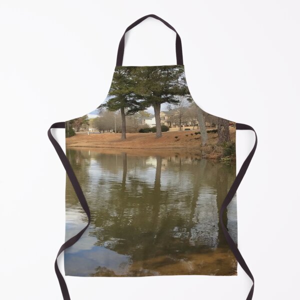Item preview, Early Winter Landscape Reflection of Nature at The Lakes at Cedar Grove Surrounded by Houses and Trees designed and sold by NadeenInspires.