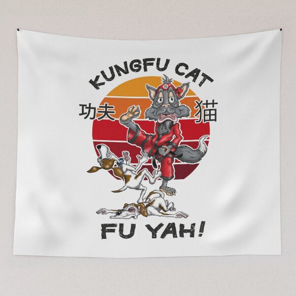 Item preview, Kungfu Cat Funny Kung fu Fighting Cat designed and sold by Status71.