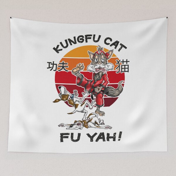 Item preview, Kungfu Cat Funny Kung fu Fighting Cat designed and sold by Status71.