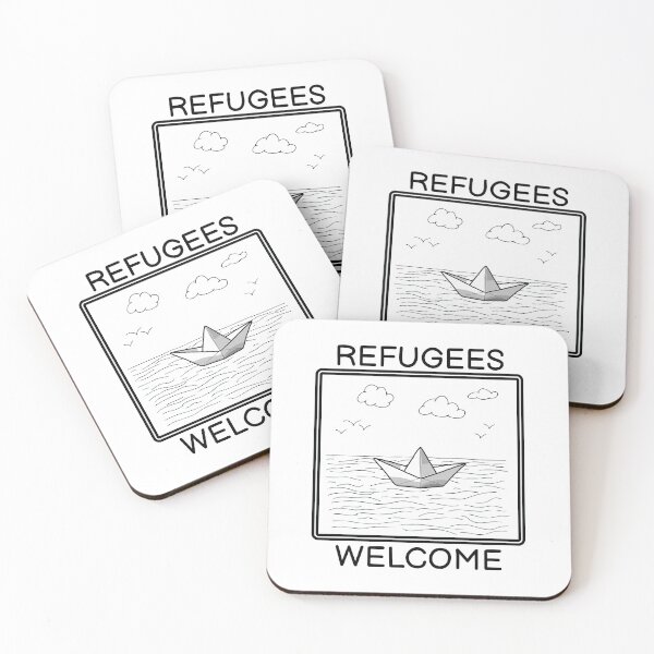 Item preview, Refugees Welcome Refugee Protest Boat Gift designed and sold by CreatDifference.