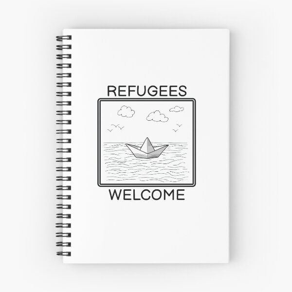 Item preview, Refugees Welcome Refugee Protest Boat Gift designed and sold by CreatDifference.