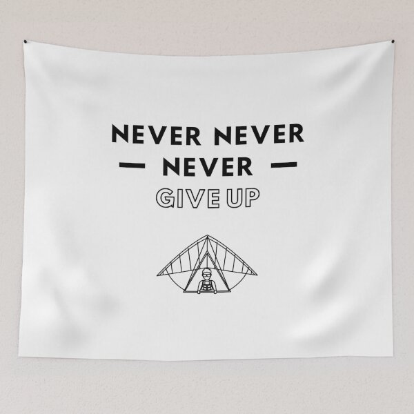 Item preview, Hang gliding: Never never never give up designed and sold by TheGreenGoat.