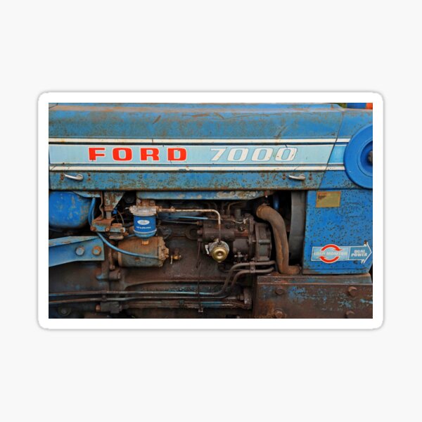 Vintage Ford 7000 tractor side view Sticker