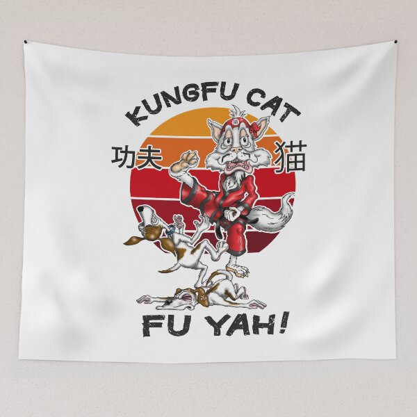 Item preview, Kungfu Cat Funny Kung fu Fighting Cat designed and sold by Status71.