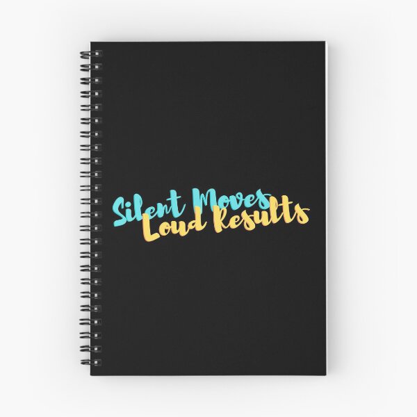 Item preview, Silent Moves Loud Results Cursive Blue and Yellow Design designed and sold by SweetAndSpice.