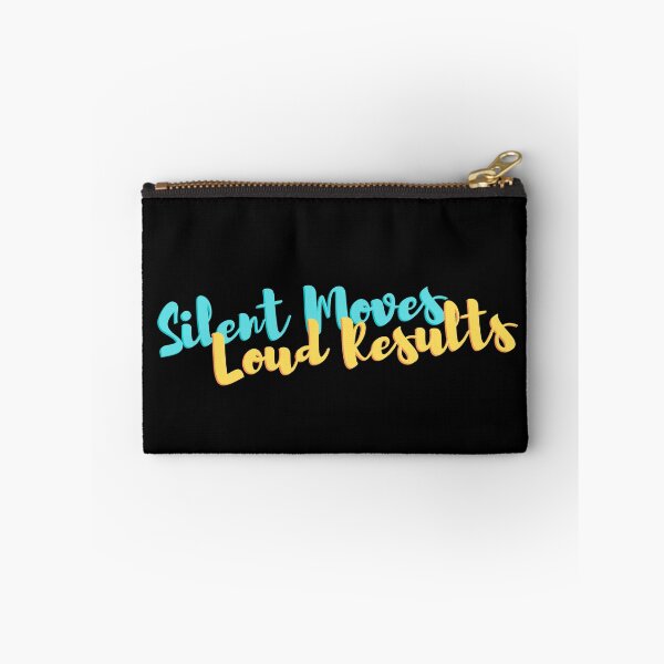 Item preview, Silent Moves Loud Results Cursive Blue and Yellow Design designed and sold by SweetAndSpice.