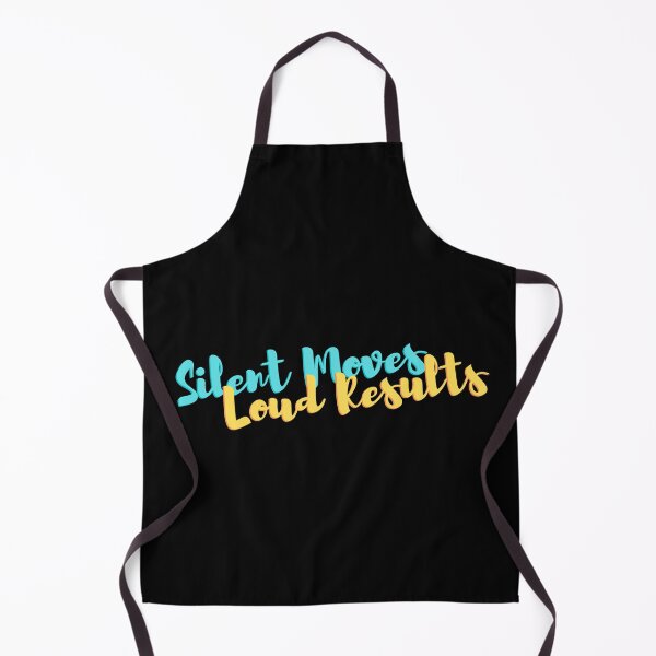 Item preview, Silent Moves Loud Results Cursive Blue and Yellow Design designed and sold by SweetAndSpice.