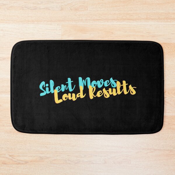 Item preview, Silent Moves Loud Results Cursive Blue and Yellow Design designed and sold by SweetAndSpice.