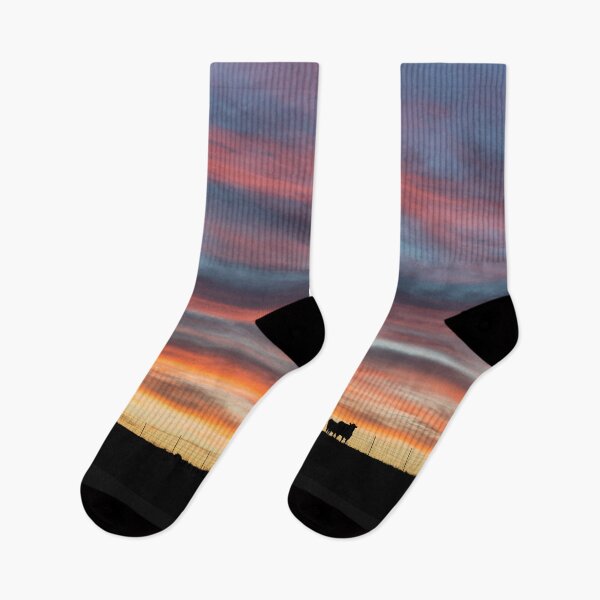 Item preview, Rolling Sky Waves Cow Sunset designed and sold by mljdwhite.