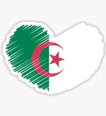 Algeria Flag Heart Sticker