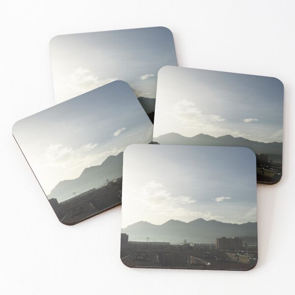 Item preview, Mountains silhouette on blue sky designed and sold by WiredDesigns.