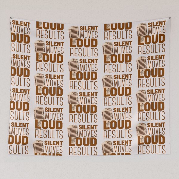 Item preview, Silent Moves Loud Results Vintage Microphone Design designed and sold by SweetAndSpice.