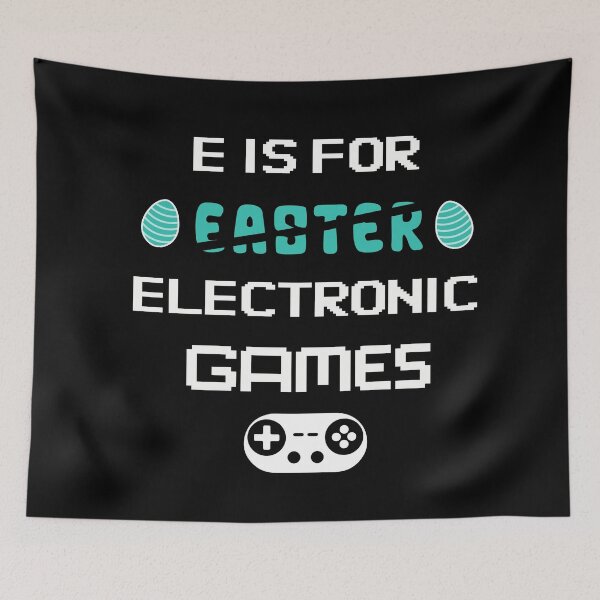Item preview, E Is For Electronic Games - Funny Gaming Easter day designed and sold by NSTeeDesign.