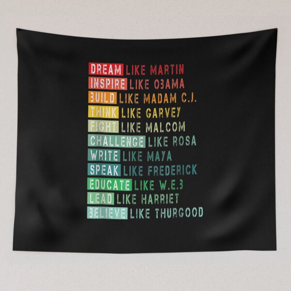 Item preview, Dream Like Martin Fight Like Malcolm Inspire Like Obama designed and sold by melisenda.