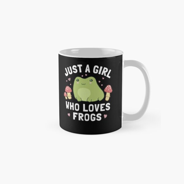 Just A Girl Who Loves Frogs Cute Green Frog Gifts Amphibian Lover Coffee  Mug
